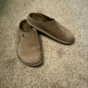 Birkenstock clogs. Super comfy. Lots of life left in them! Taupe. Size 38.